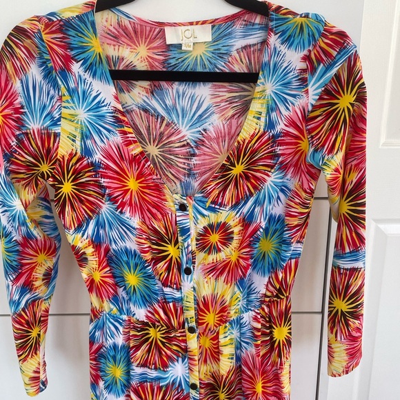 Nasty Gal Colorful Maxi Dress / Kimono Duster - Long sleeve Button front | Small - Picture 4 of 12